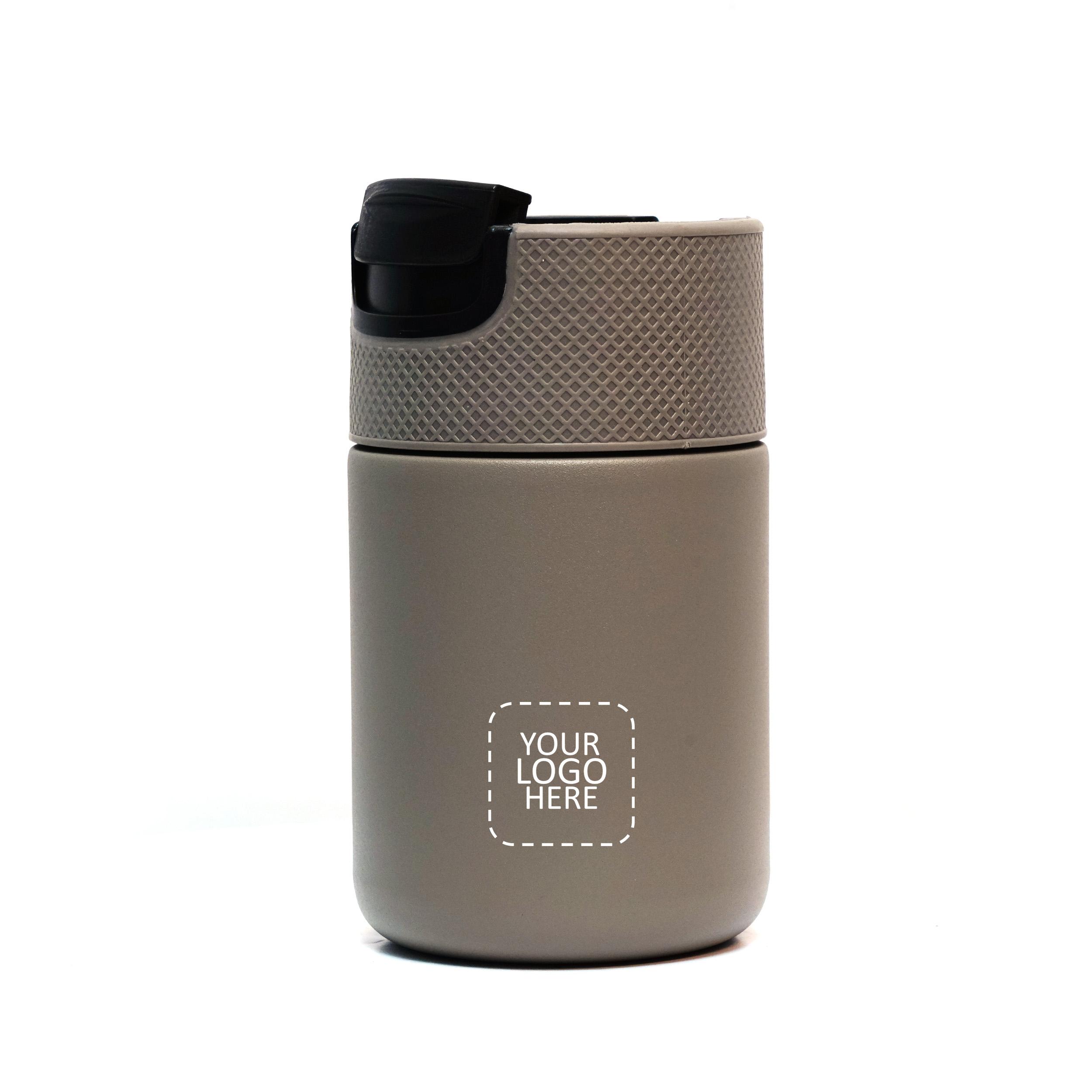 Brown Portable Travel Mug with Logo